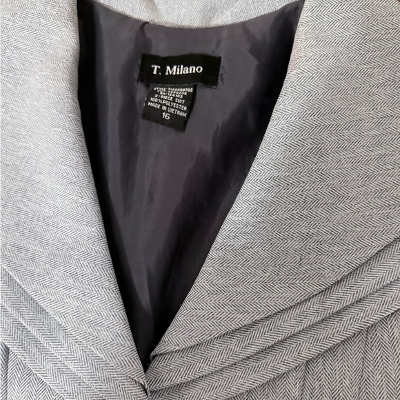 Milano Gray Women's Pencil Skirt Suit - Picture 2 of 6